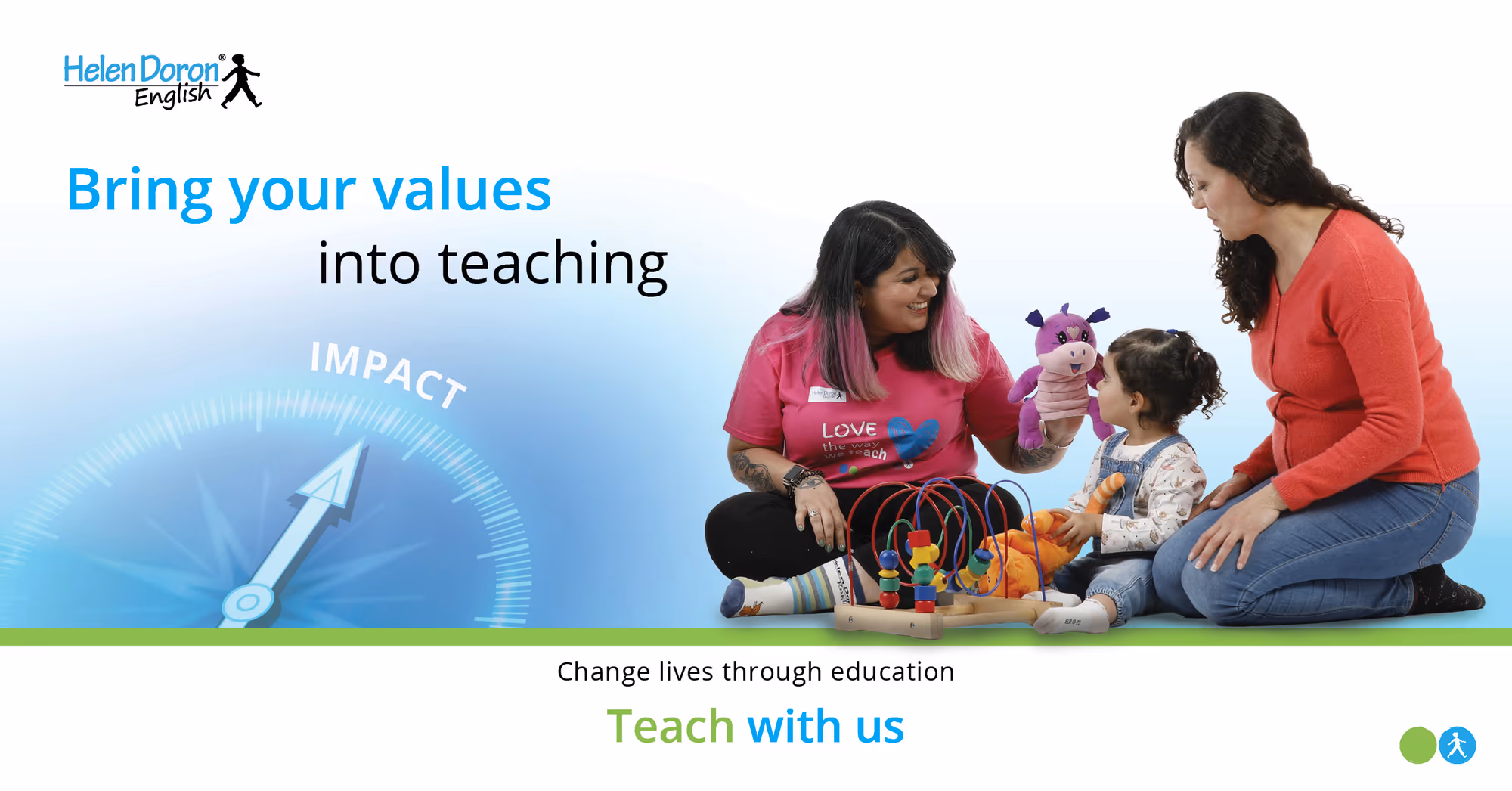 Helen Doron English õpetaja mängib väikelapse ja emaga – Teach with us